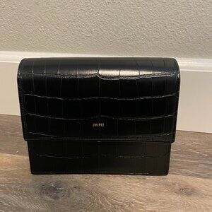 JW PEI MINI FLAP CROSSBODY - BLACK CROC